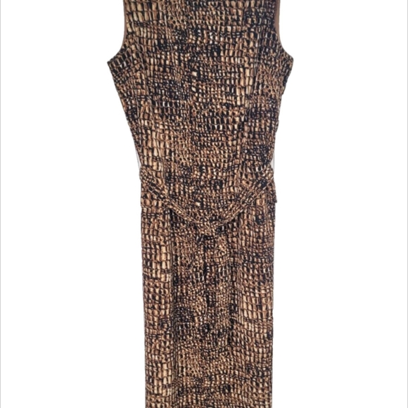MHM Melissa Harper Alligator Print Wrap Maxi Dress with Sash Tie Size 12 - Picture 3 of 7
